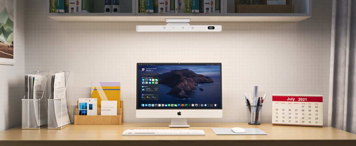 Lampka LED z magnetycznym uchwytem z wbudowaną baterią 2500mAh, do garderoby, do sypialni do czytania, do łazienki z możliwością ładowania USB-C