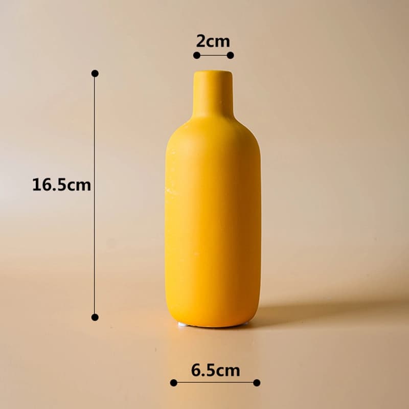 Wazon ceramiczny nowoczesny prosty jednokolorowy, prosta sztuka, dekoracja